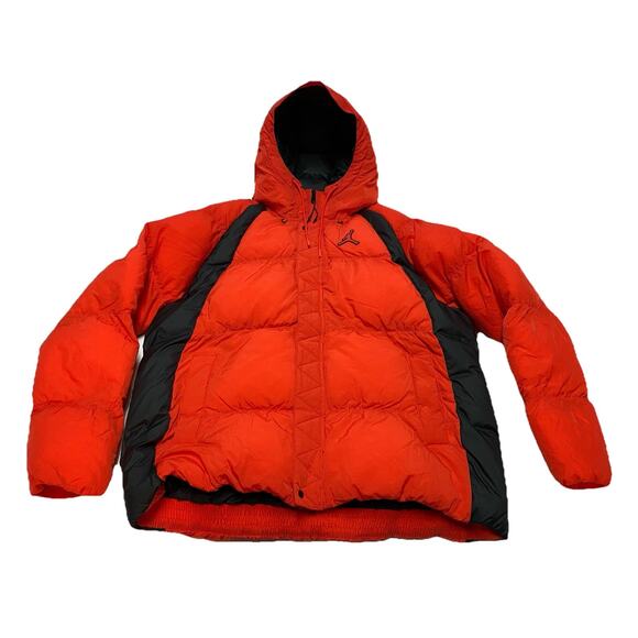 Nike Men's Air Jordan Essentials Puffer Jacket Orange/Black DA9806-673 Size XL